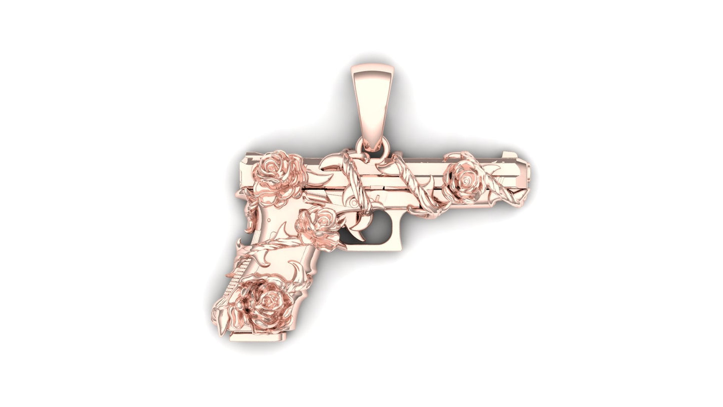 Roses Gun Pendant