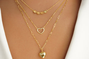 14k Three Hearts Necklace