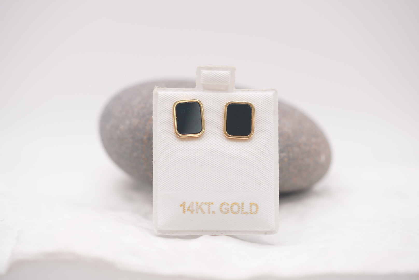 14k Earrings - Black Beauty