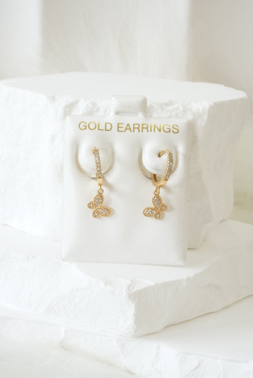 14k Baby Hoops - Butterflies