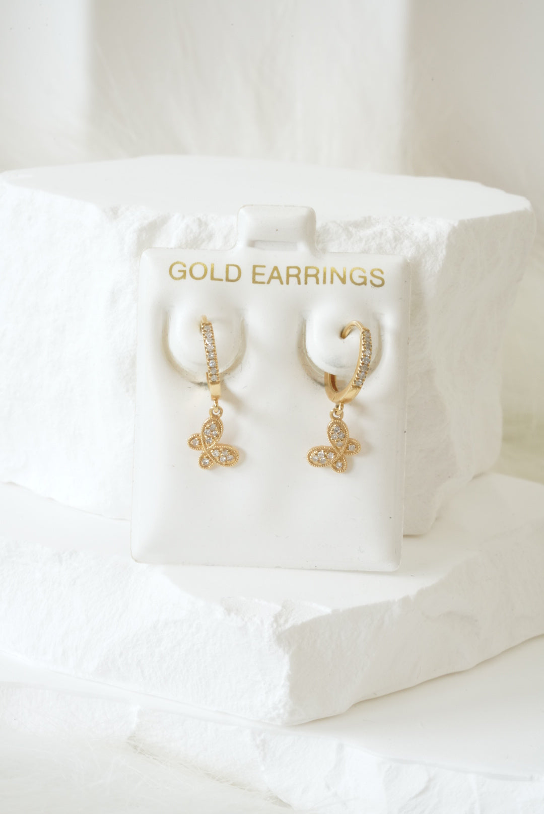 14k Baby Hoops - Butterflies