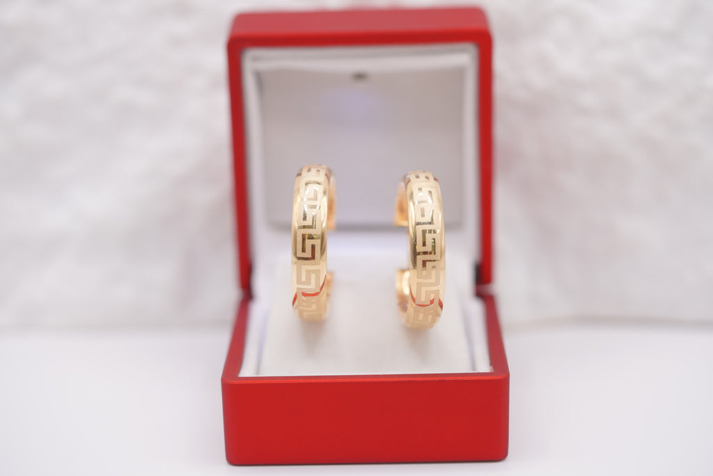 14k Hoop Earrings - Bold Frame