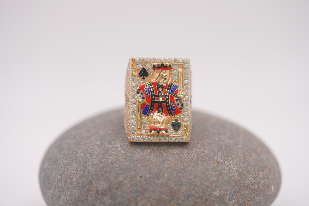 14k Ring - King Of Spades