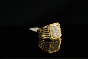 14k Crystal Rectangle Ring