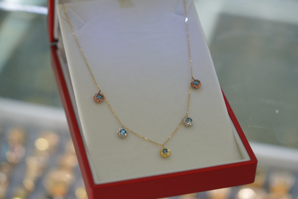 14k Women’s Necklace - Lucky Eyes