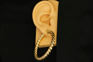 14k Big Curves Hoops