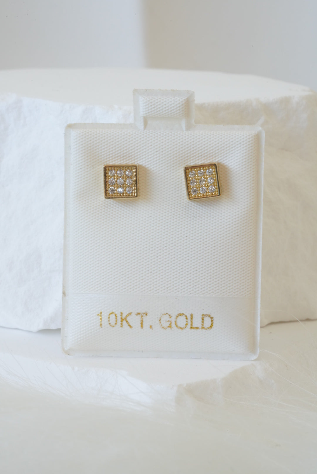 10k Earrings - Bold Square