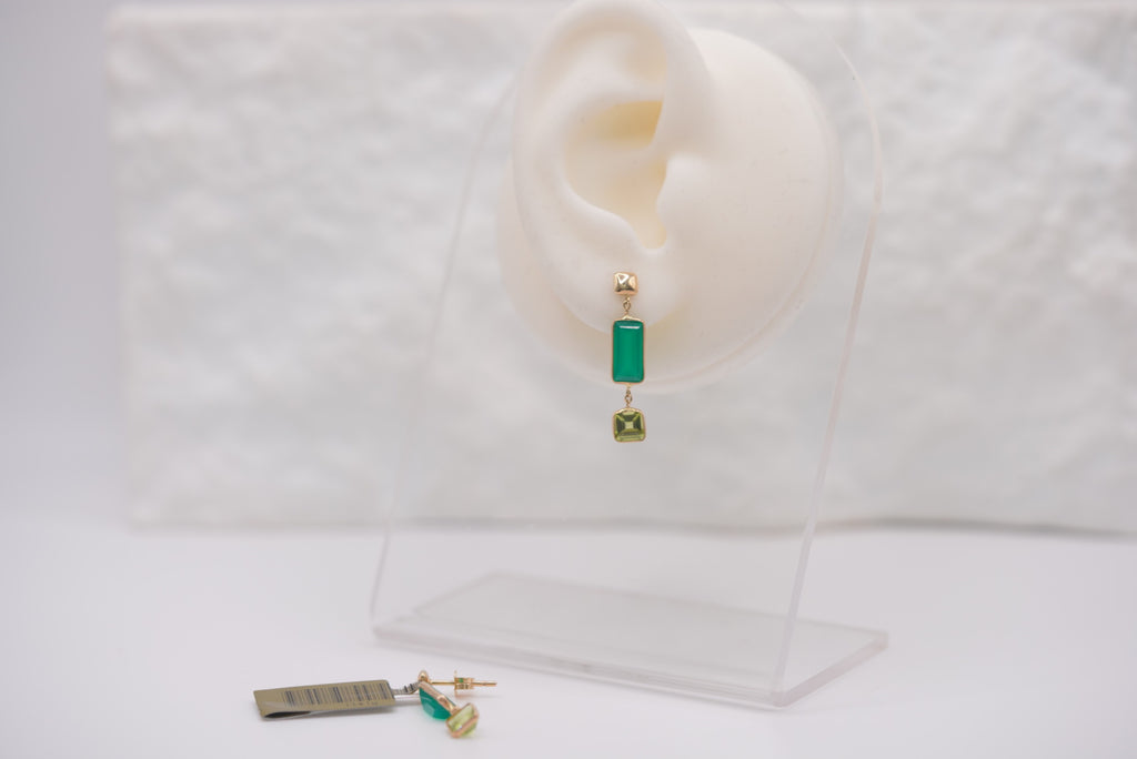 14k Gold Earrings - Green Season
