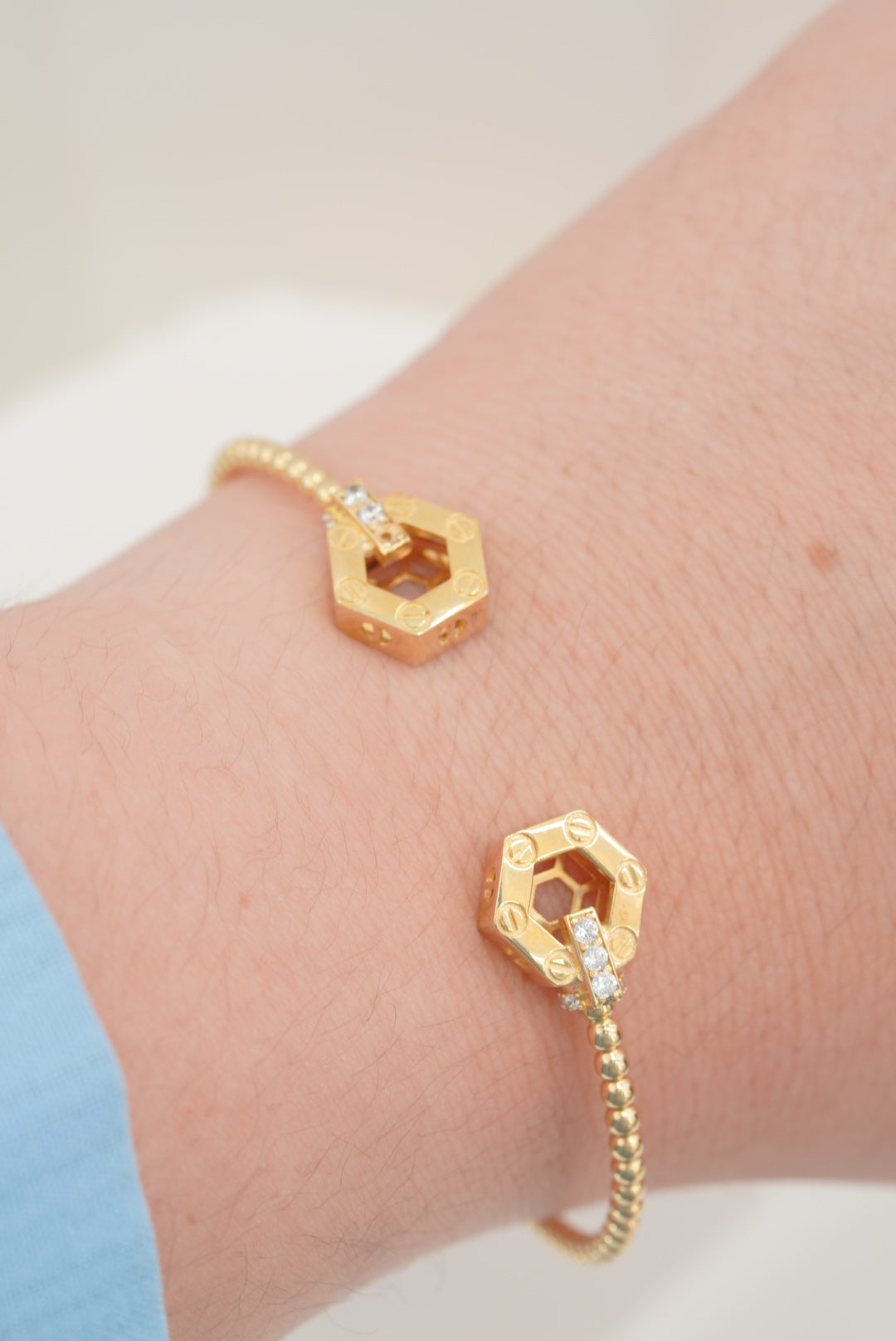 14k Bangle - Open Style