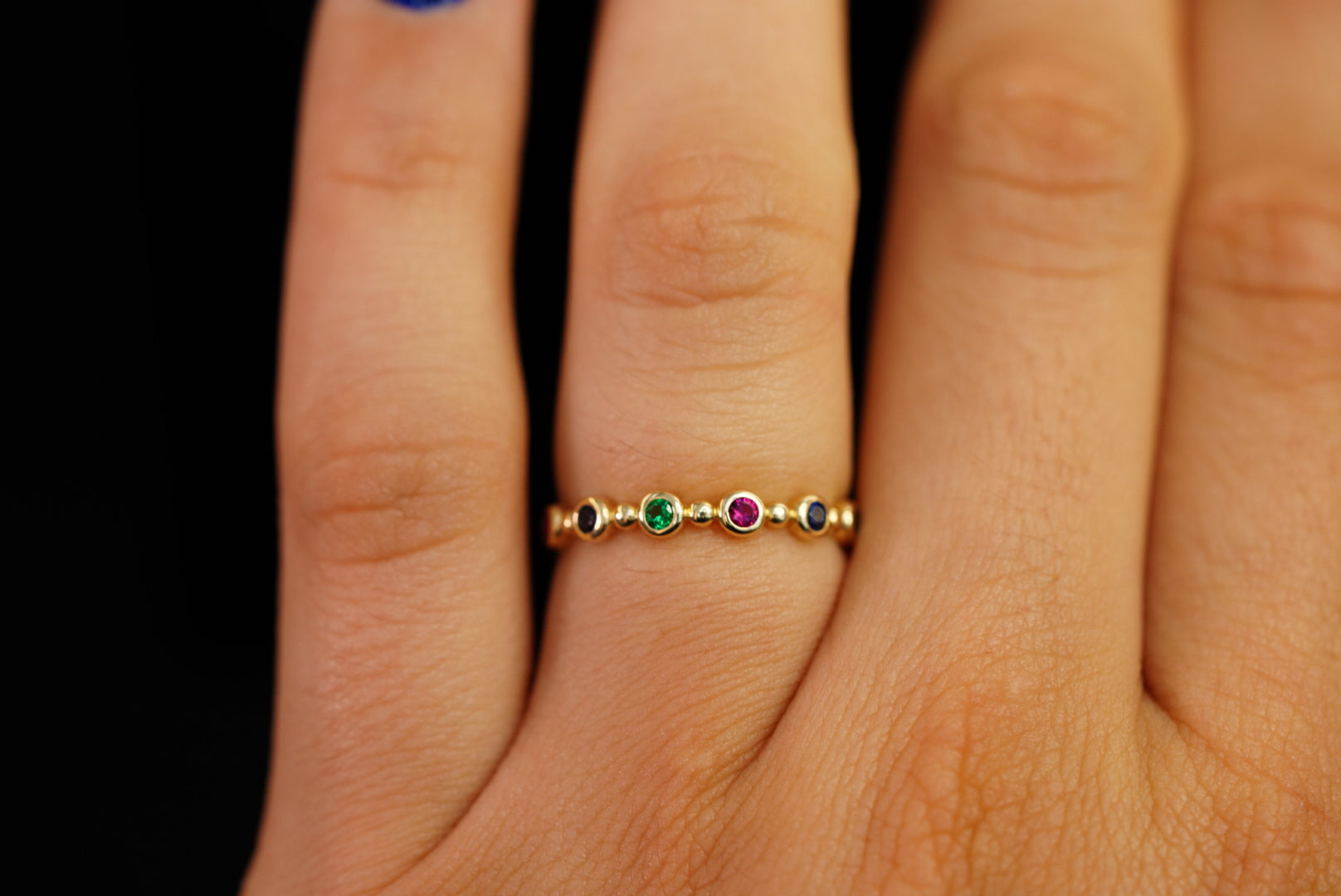 14k Color Stones Ring