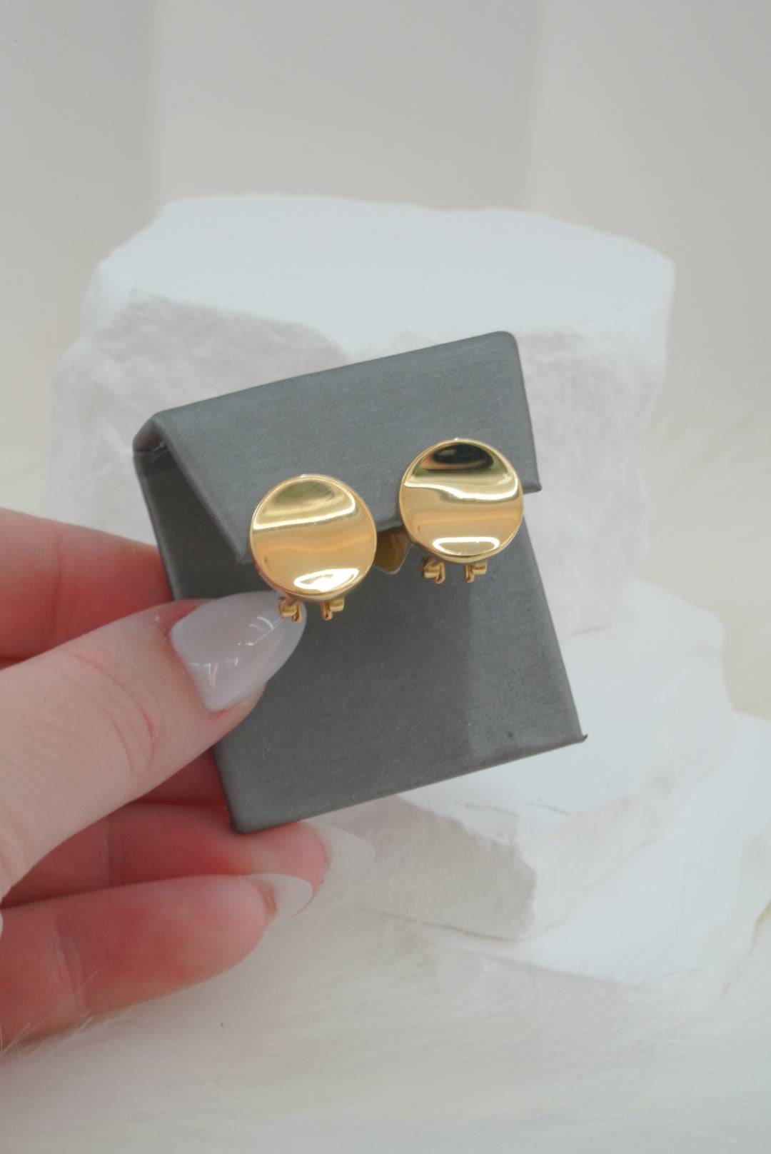 14k Earrings - Plain Ovals