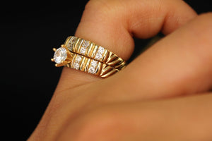 14k Trio Set Crystal Lines