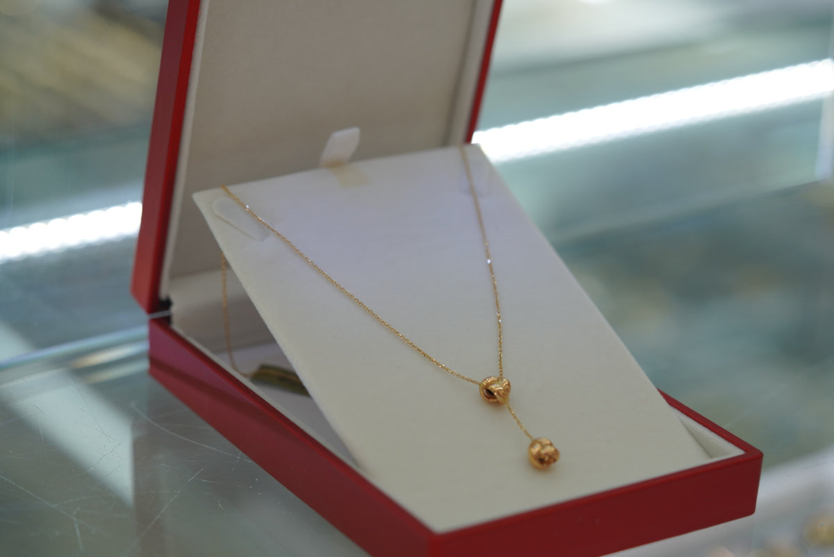 14k Women’s Necklace - Two Knots