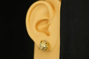 14k Three Gold Heart Clip Earring