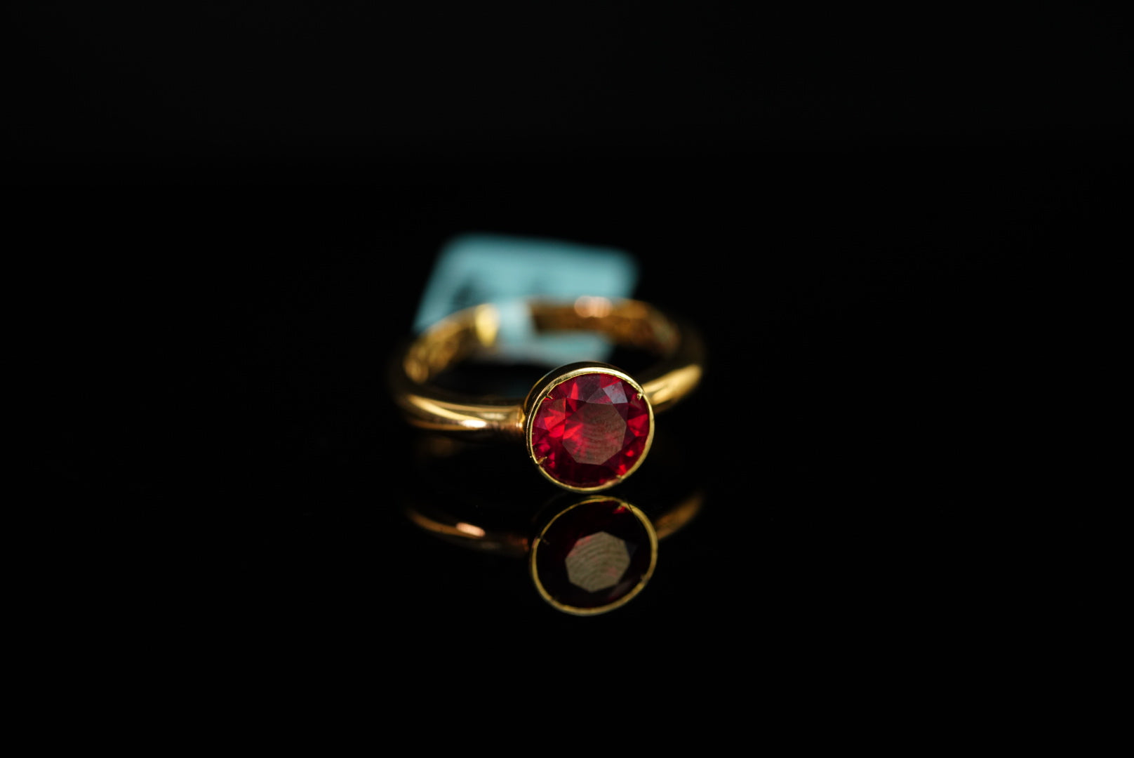 14k Red Crystal Ring