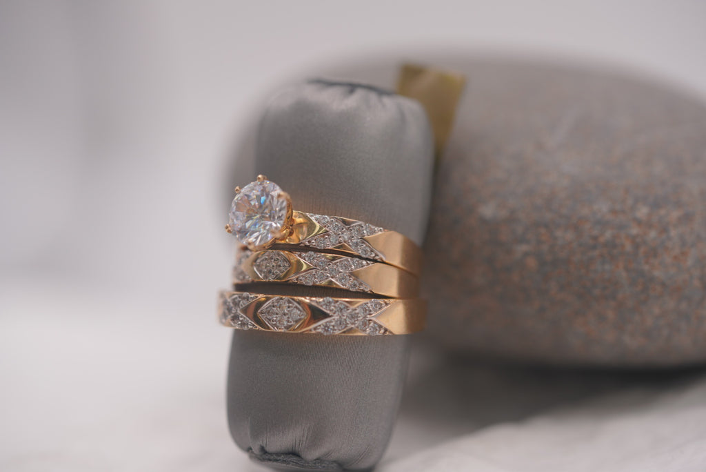 14k Matrimony Rings - Royal Glow