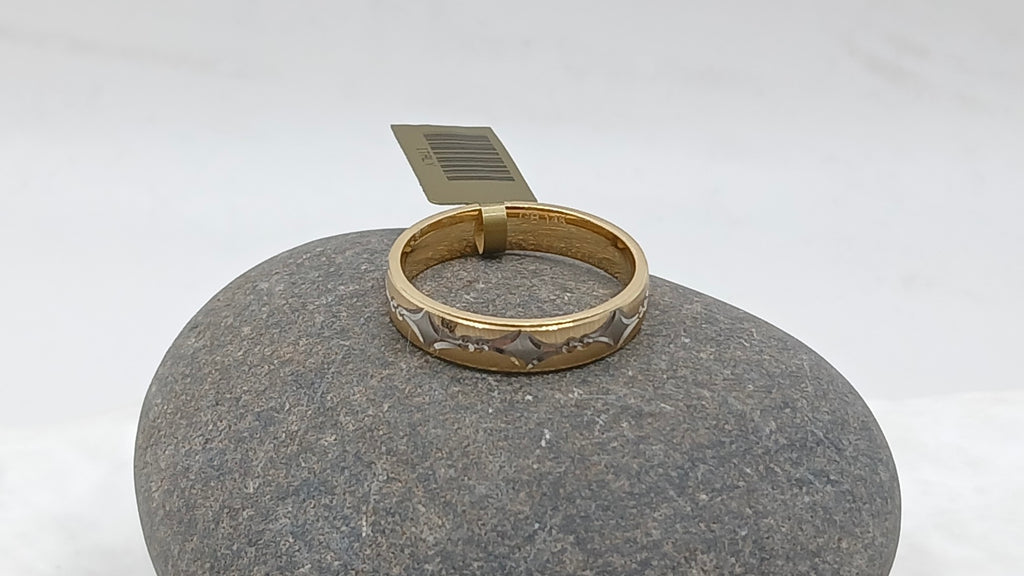 14k Alliance Ring - White & Yellow