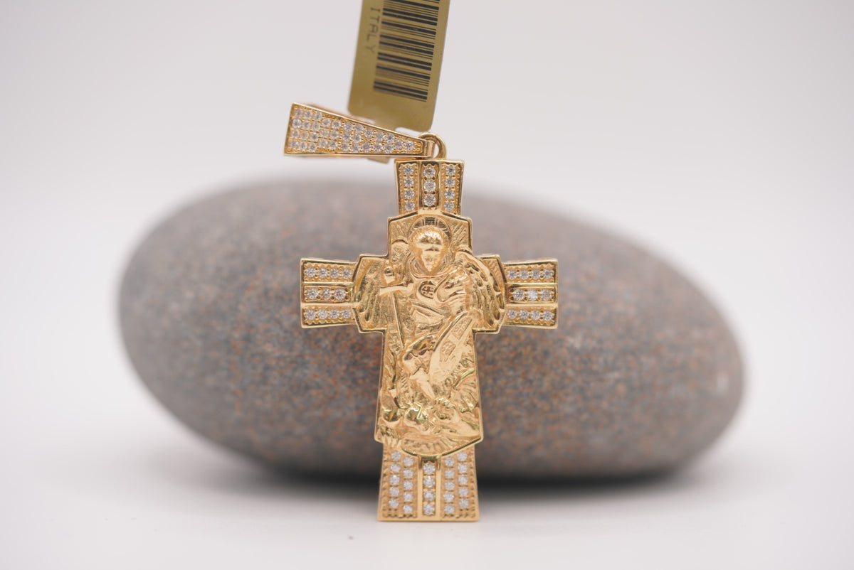 14k Pendant - Shiny Cross
