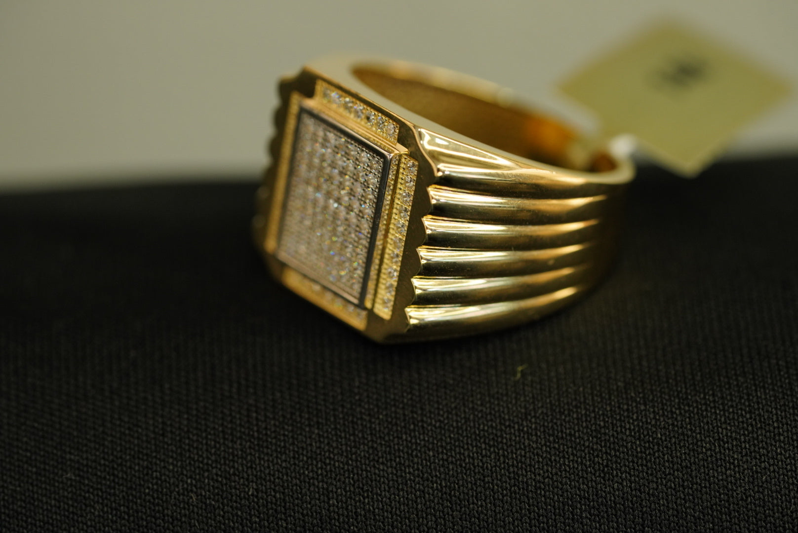 14k Crystal Rectangle Ring