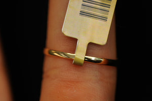 14k Black Circle Ring New