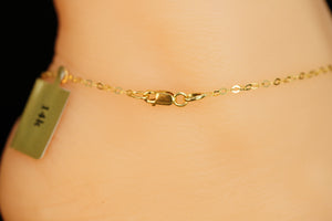 14k Hearts Anklet