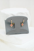 14k Hoops - Little Red Mushroom