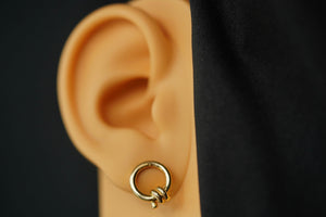 14k Knotted Circle Stud Earring