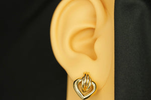 14k Heart Clip Earrings