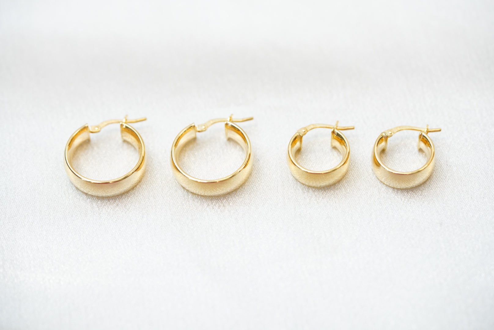 10k Bold Plain Hoops - Always Classy