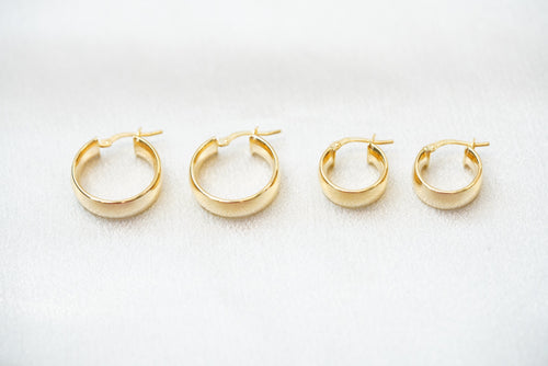 10k Bold Plain Hoops - Always Classy
