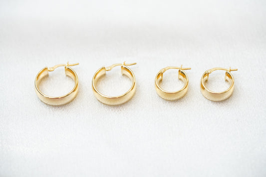 10k Bold Plain Hoops - Always Classy