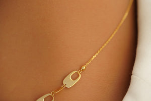 14k Ovals Necklace