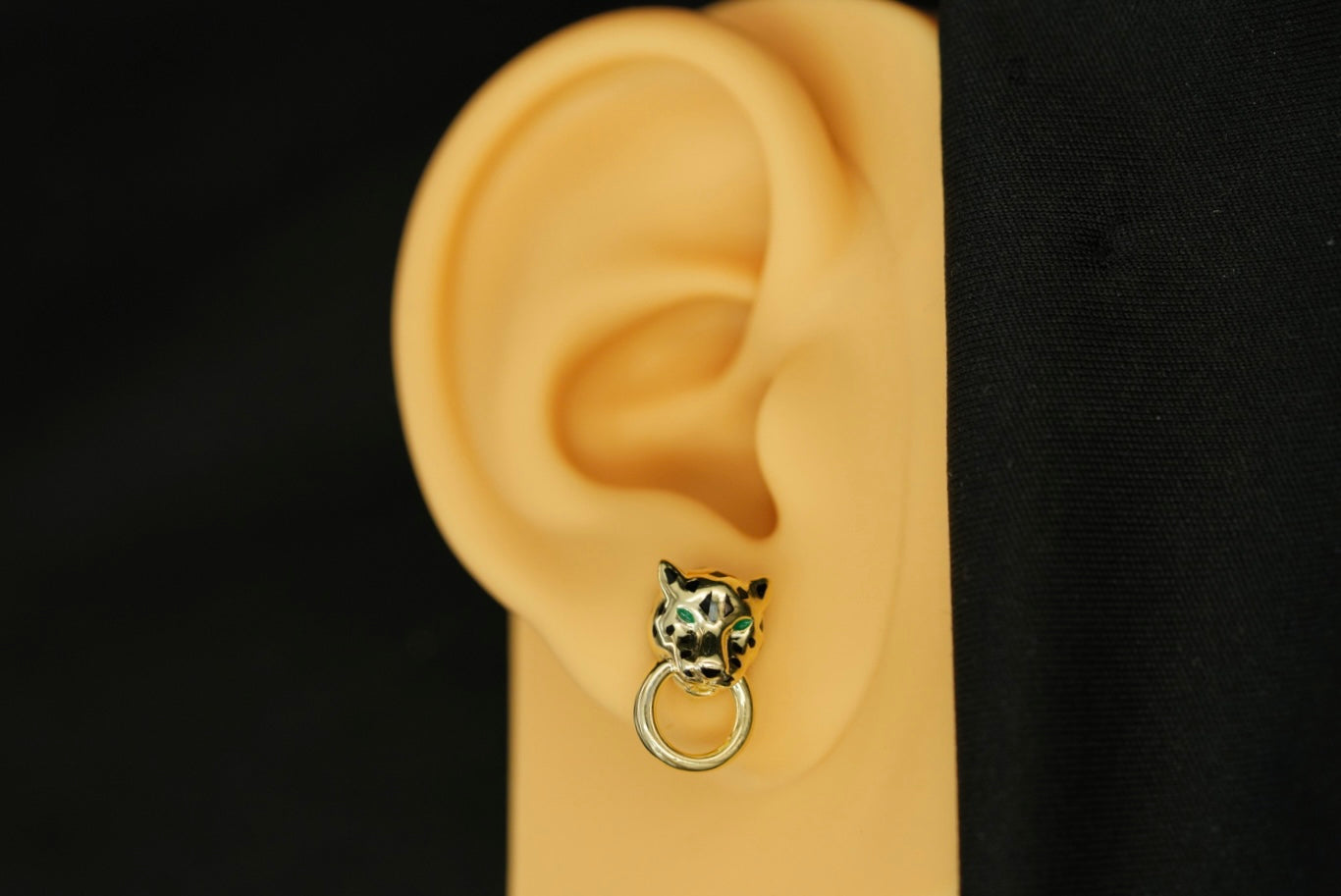 14k Panther Stud Earrings