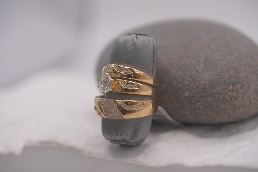 10k Gold Matrimony Rings - True Lovers