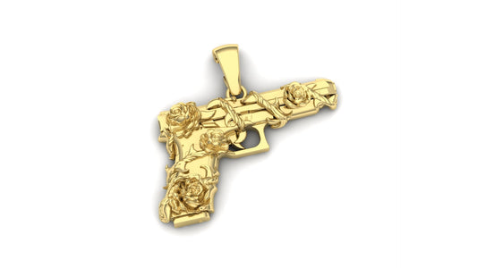 Roses Gun Pendant