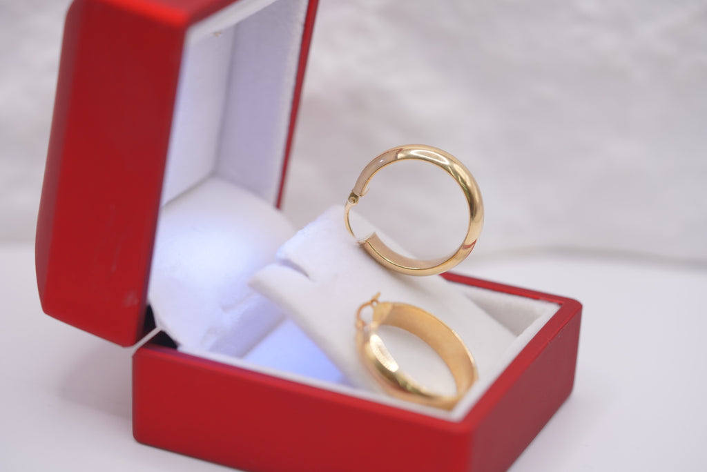 14k Hoop Earrings - Golden Halo