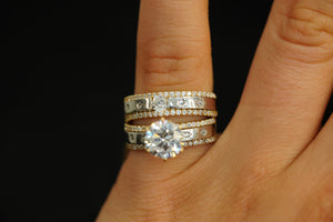 14k White and Gold Trio Set