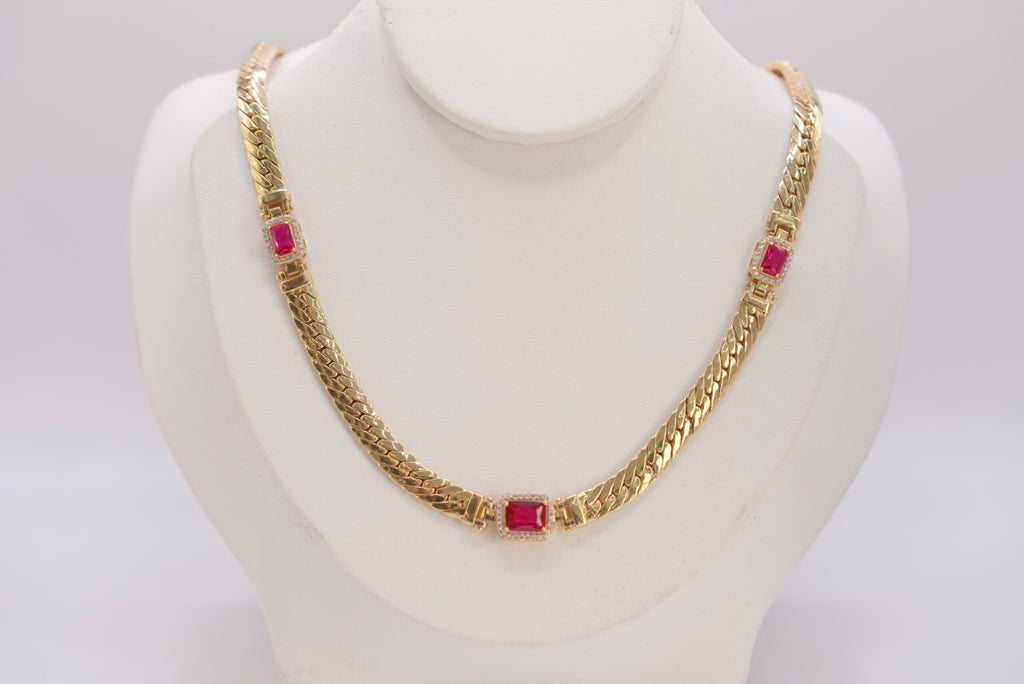 14k Necklace - Red Gold Beauty