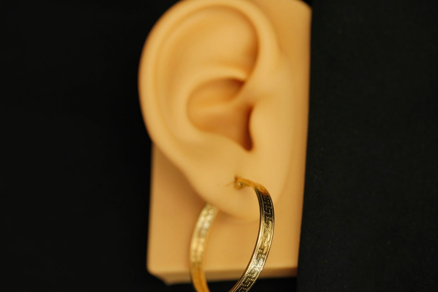 14k Abstract Design Hoops