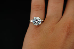 10k Circular Engagement Ring