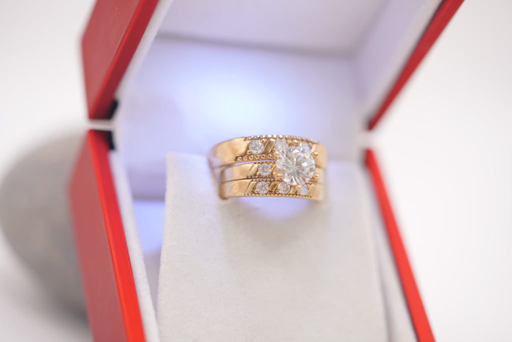 10k Wedding Rings - Shiny Love