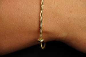 14k Heart Clip Cable Bracelet