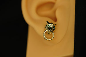 14k Panther Stud Earrings