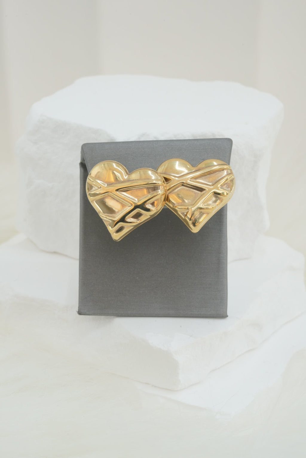14k Earrings - Lined Heart