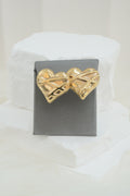 14k Earrings - Lined Heart