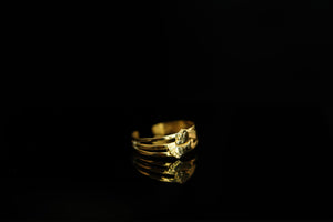 14k Open Cuff Feet Ring