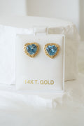 14k Earrings - Golden Heart