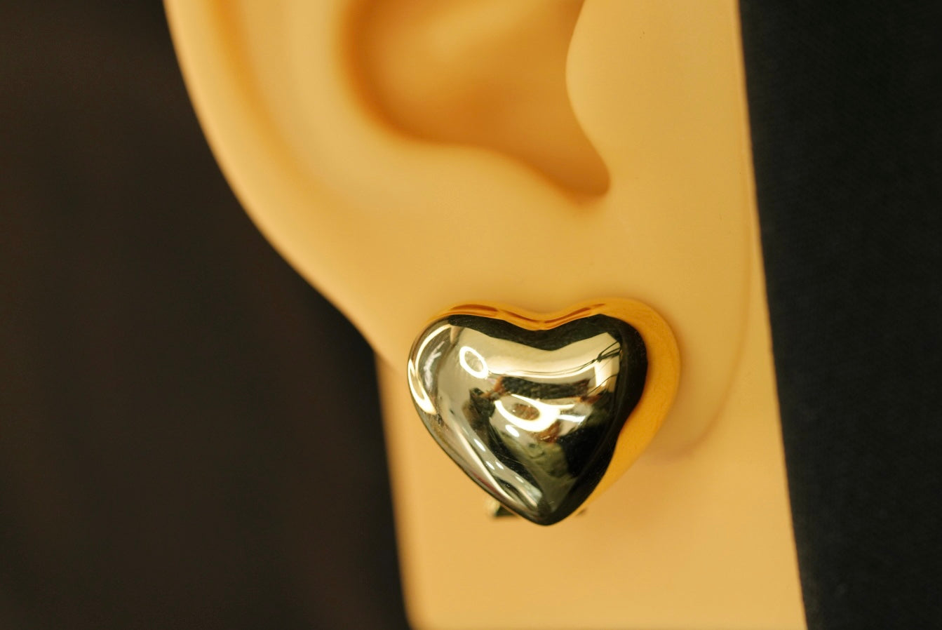 14k Heart Clip Earrings