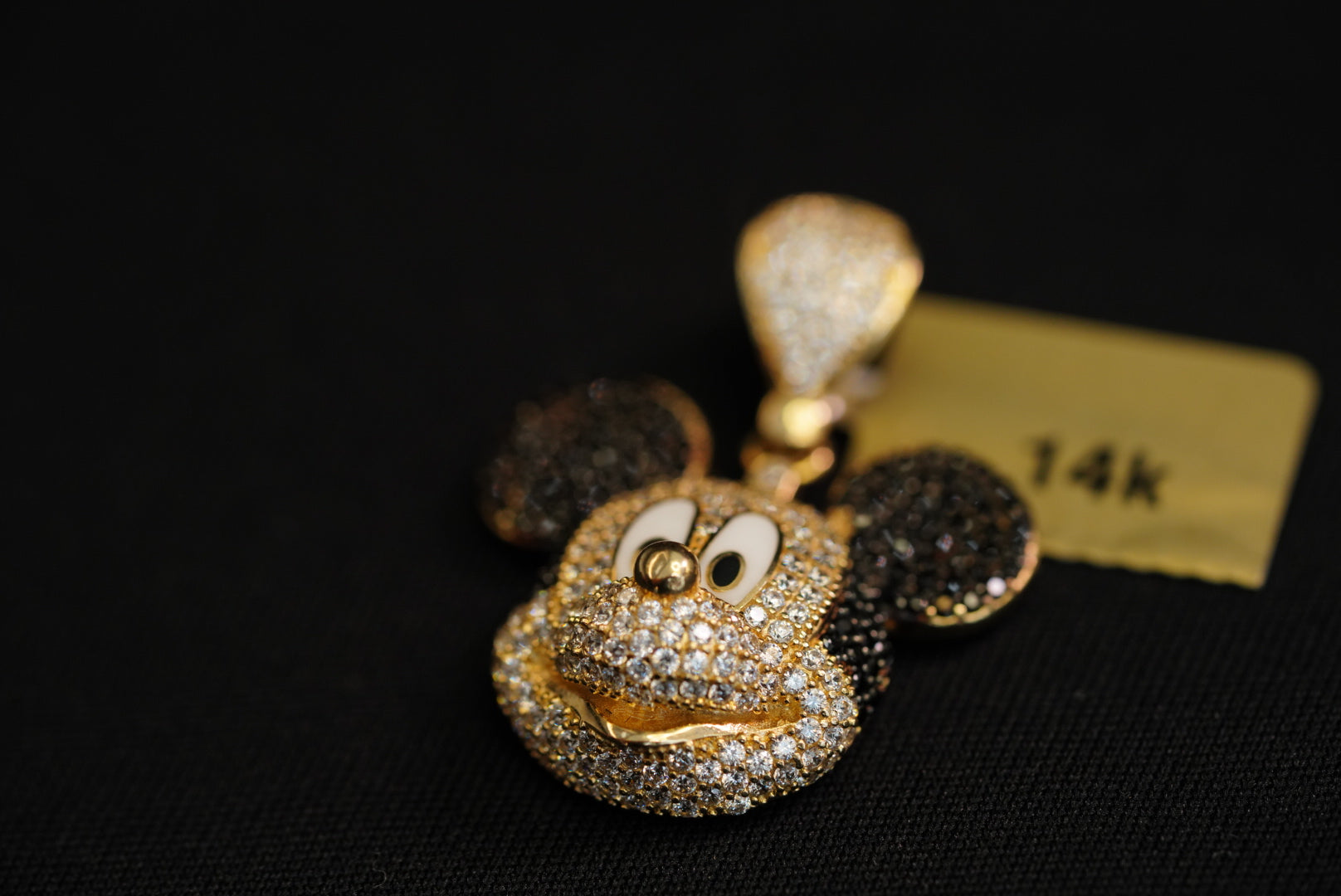 14k Mouse with Crystal Pendant