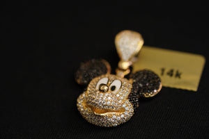 14k Mouse with Crystal Pendant